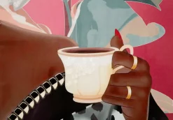 Peinture sur toile laquée avec cadre 82x4x82 cm-Mauro Ferretti