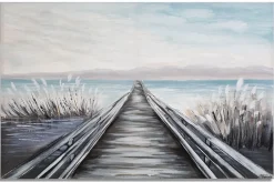 Mauro Ferretti Peinture sur toile multicolore pontile cm 120x3,8x80