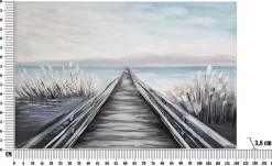 Mauro Ferretti Peinture sur toile multicolore pontile cm 120x3,8x80