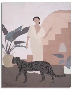 Mauro Ferretti Peinture sur toile multicolore femme cm 80x3,7x100