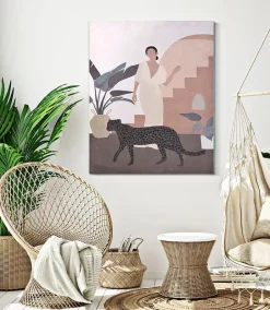 Mauro Ferretti Peinture sur toile multicolore femme cm 80x3,7x100