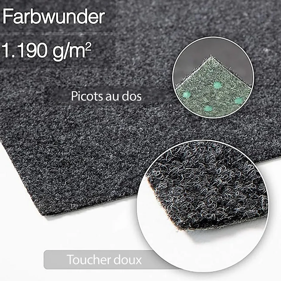 Floordirekt Pelouse synthétique Farbwunder Pro Noir 200 x 300 cm