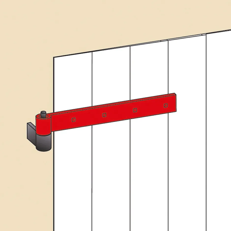 Afbat - Tb Industrie Sas Penture bout carré pour volet Ø16 mm L.80 x l.4 x H.4 cm noir Afbat