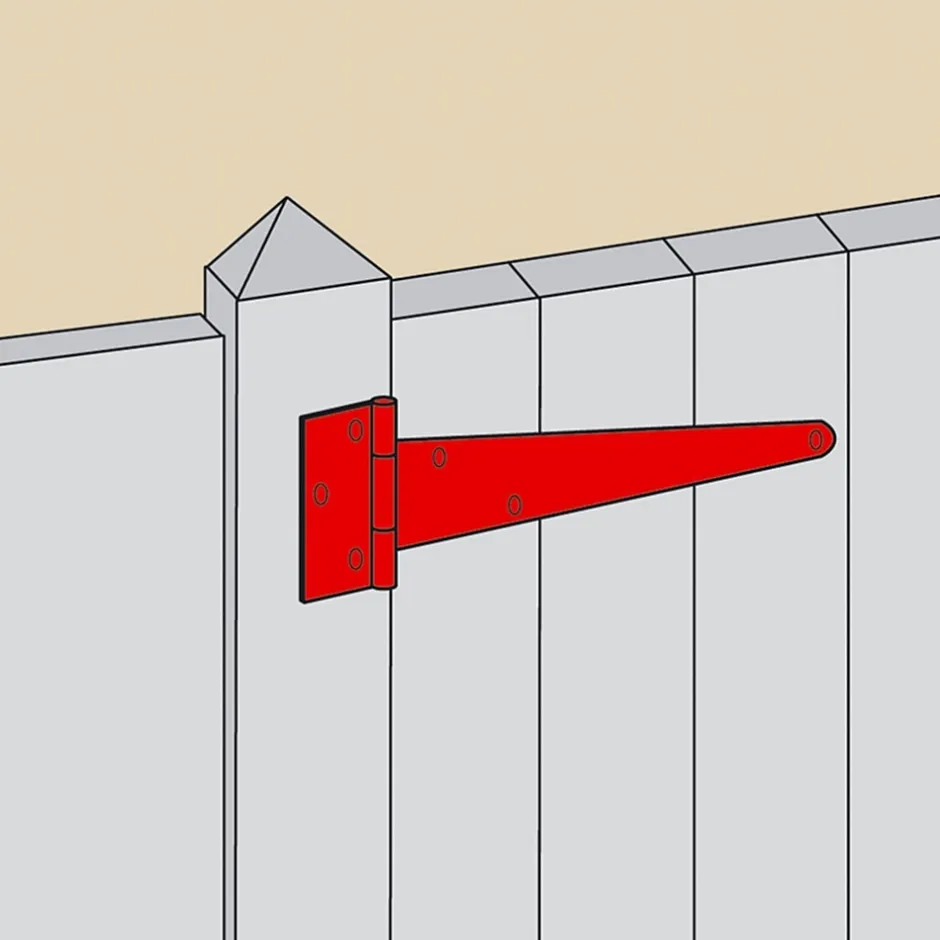 Penture noire en acier avec charnière L.30 cm Afbat-Afbat - Tb Industrie Sas