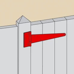 Afbat - Tb Industrie Sas Penture noire en acier avec charnière L.60 cm Afbat