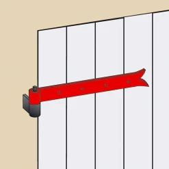Penture queue de carpe pour volet Ø16 mm L.80 x l.4 x H.4 cm noir Afbat-Afbat - Tb Industrie Sas Best