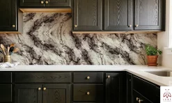 PET - PVC Film autocollant panneaux muraux 3D imitation marbre revetement en rouleau 60x300 cm decor aspect marbre (YP-245)-Ikhemalarka New