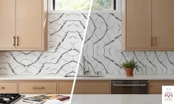 Ikhemalarka PET - PVC Film autocollant panneaux muraux 3D imitation marbre revetement en rouleau 60x300 cm decor aspect marbre (YP-117)