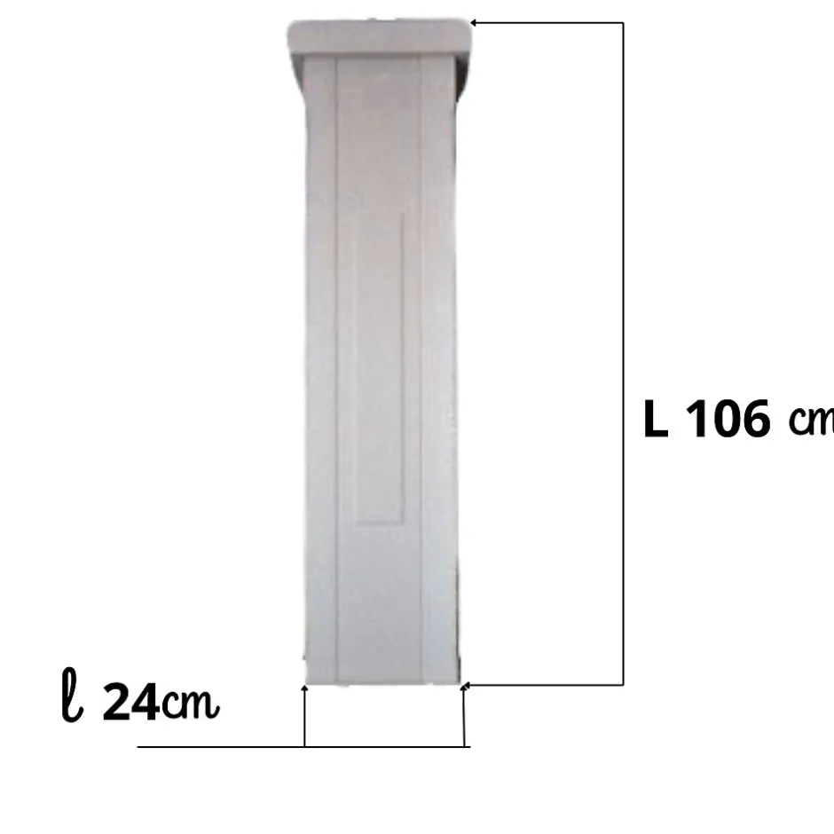 PILIER BETON 106 cm - 6 pièces - Dimensions : L 106 x l 24 cm -Série B72 -Claustras - Balustres plates-Prensimac Discount