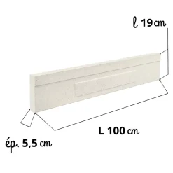 PILIER BETON 106 cm - 6 pièces - Dimensions : L 106 x l 24 cm -Série B72 -Claustras - Balustres plates-Prensimac Discount