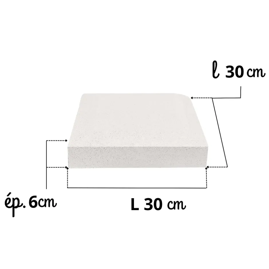 PILIER BETON 106 cm - 6 pièces - Dimensions : L 106 x l 24 cm -Série B72 -Claustras - Balustres plates-Prensimac Discount