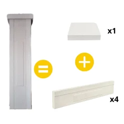 PILIER BETON 106 cm - A l'unité - Dimensions : L 106 x l 24 cm -Série B72 -Claustras - Balustres plates-Prensimac