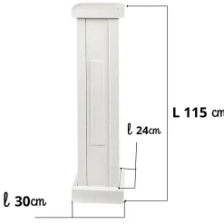 Prensimac PILIER BETON 115 cm - Lot de 6 - Dimensions : L 115 x l 24 cm - SERIE B78