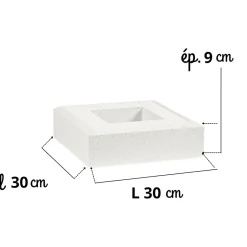 Prensimac PILIER BETON 115 cm - Lot de 6 - Dimensions : L 115 x l 24 cm - SERIE B78