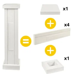 Prensimac PILIER BETON 115 cm - Lot de 6 - Dimensions : L 115 x l 24 cm - SERIE B78