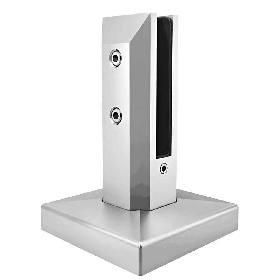 Pince à verre de sol modèle 05 - Ep. verre 13,52 à 17,52 mm - sans perçage du verre - Inox 2205-MySystem Hot