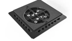 Jouplast Plaque à dalle - Pour plot terrasse - Coloris : noir - Dimensions : 206 x 206 mm