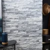 Plaquette de parement Austral pierre naturelle blanc gris (vendue au carton)- Online