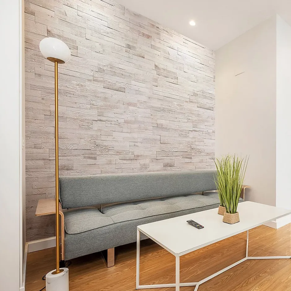 Wwd Plaquette de parement en bois effet 3D CITO - Bois récupéré - 72 x 10cm - 14 panneaux - 1m²