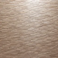 Wwd Plaquette de parement en bois massif effet 3D ACE - Chêne - 72 x 10cm - 42 panneaux - 3m²