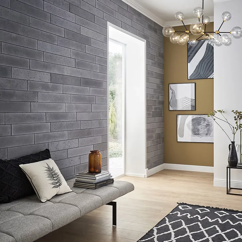 Plaquette de parement Fara béton gris-Lithos Clearance