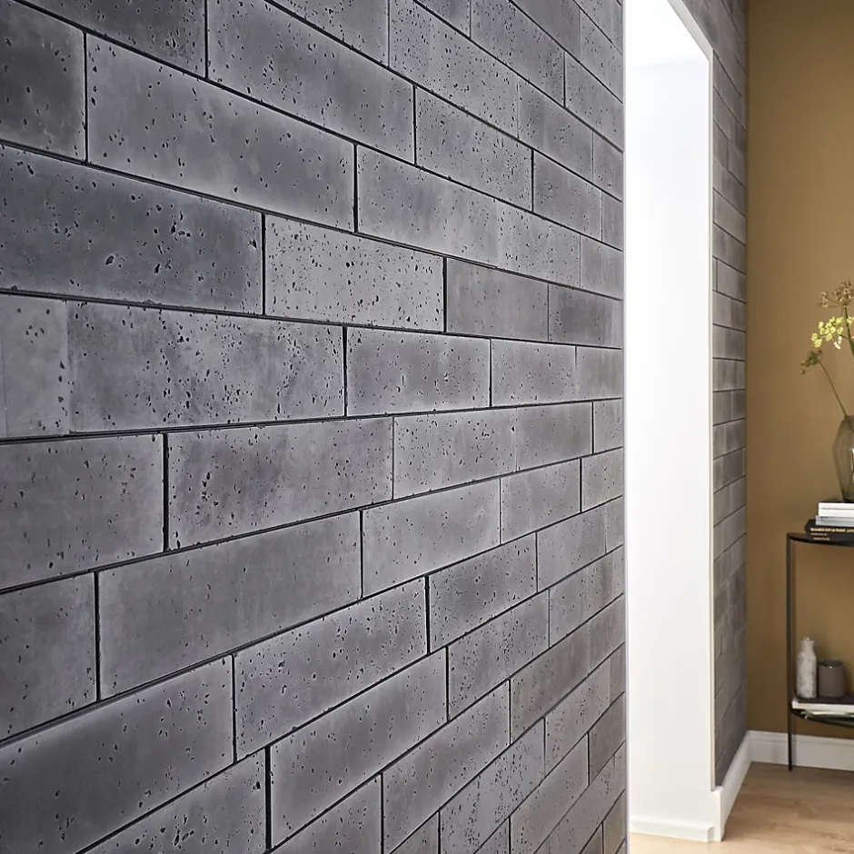 Plaquette de parement Fara béton gris-Lithos Clearance