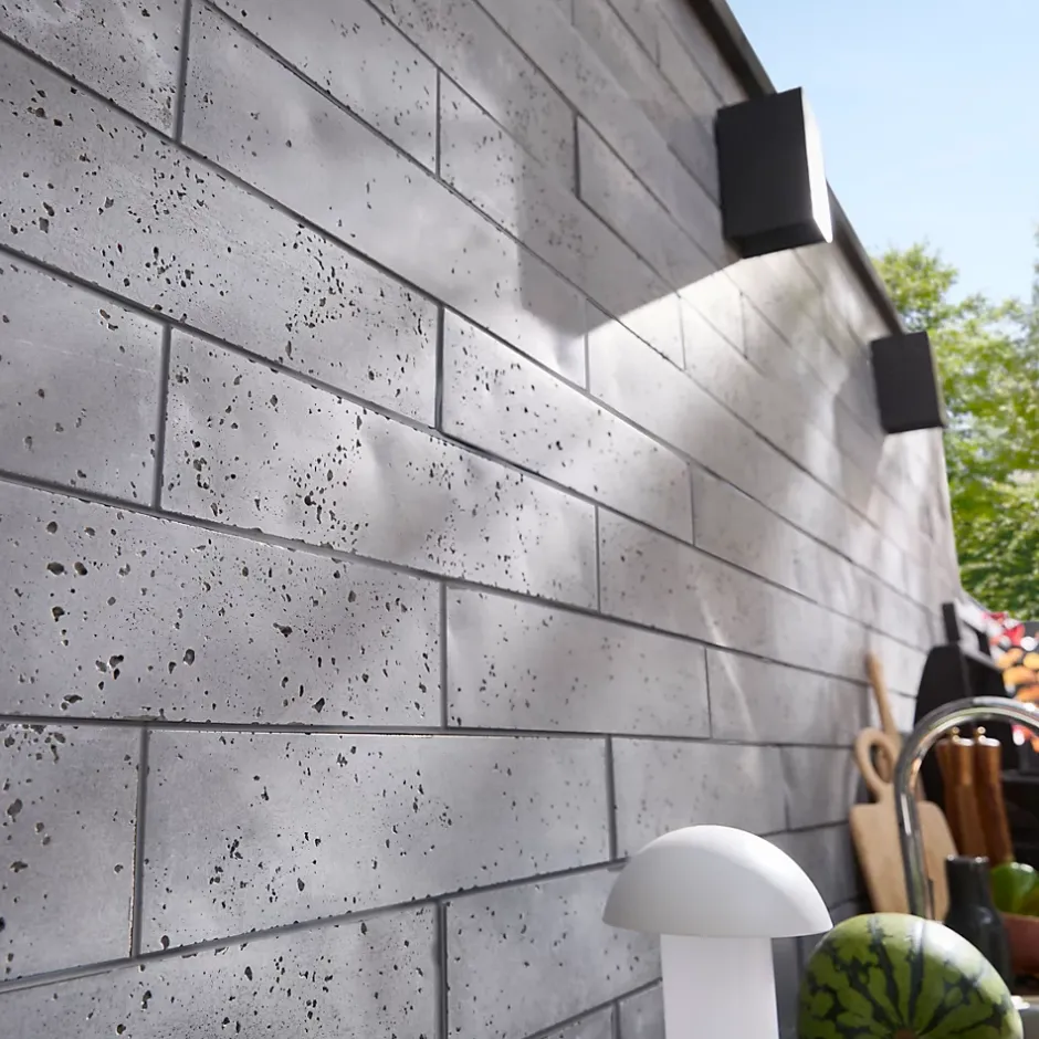 Plaquette de parement Fara béton gris-Lithos Clearance