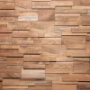 Wa Conception Plaquette de parement intérieur Ferrano en teck effet bois brut L.55 x l.18,5 cm x Ép.20 mm Wall!Supply