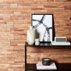 Plaquette de parement mural décoratif en bois - 1-1,8 x 18 x 49,5 cm - Aspect Brut-Woodbord Best