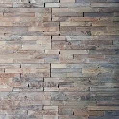 Woodbord Plaquette de parement mural décoratif en bois - 1-1,8 x 18 x 49,5 cm - Huilé Blanchi