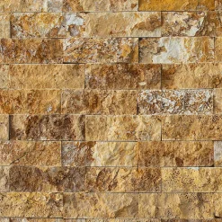 Plaquette de parement pierre naturelle - NATIMUR SCABAS TRAVERTIN - - 0,5m² - intérieur/extérieur-Modulo Clearance