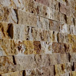 Plaquette de parement pierre naturelle - NATIMUR SCABAS TRAVERTIN - - 0,5m² - intérieur/extérieur-Modulo Clearance