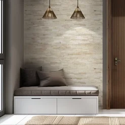 Modulo Plaquette de parement pierre naturelle - NATIMUR CREAM - - 0,47m² - intérieur/extérieur