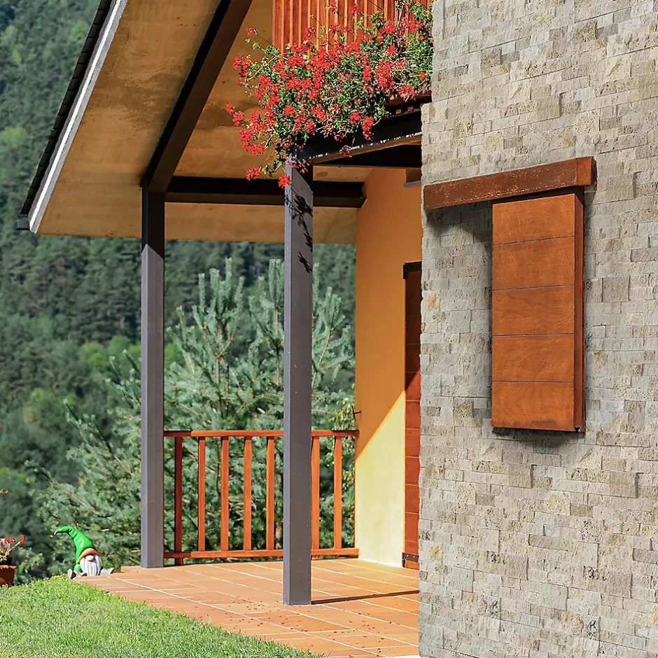 Plaquette de parement pierre naturelle - NATIMUR PANTEON TRAVERTIN - - 0,556m² - intérieur/extérieur-Modulo Clearance