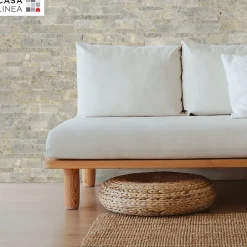 Plaquette de parement pierre naturelle et travertin mix gris-Casa Linea