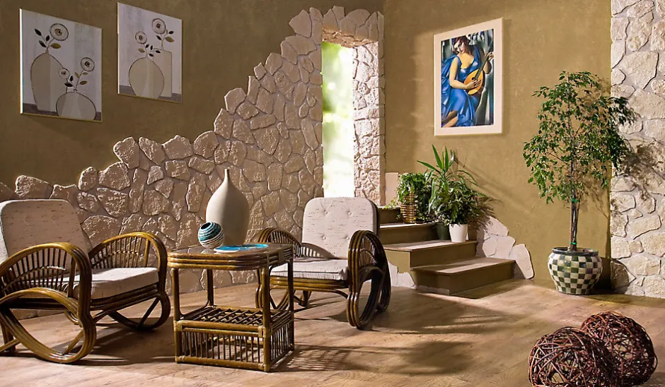 Stegu Plaquette de parement plâtre Rodos (vendue au carton)