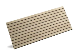 Plaquette de parement polystyrène intérieur effet tasseau décoratif lamelle bois