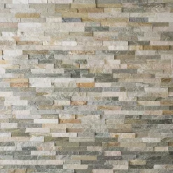 Plaquette de parement Slim 2 pierre naturelle beige rosé (vendue au carton)- Sale