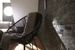 Plaquette de parement Snow black pierre naturelle (vendue au carton)- Clearance