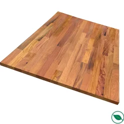 Forestea Plateau acajou massif huilé lamellé collé abouté 1200 x 800 x 25 mm