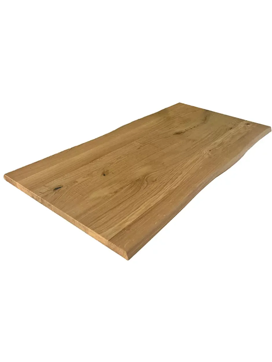Plateau de table chene rustique huile prolam bords flacheux 80 x 200 cm, ép.40