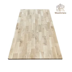 Wood&Sens Plateau de Table Chêne Massif Abouté, L.160 cm x l.80 cm, Ep. 22 mm