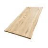 Wood&Sens Plateau de Table Chêne Rustique Pré-huilé Bord Naturel, L.120 cm x l.60 cm, Ep.27 mm
