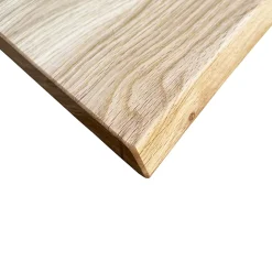 Wood&Sens Plateau de Table Chêne Rustique Pré-huilé Bord Naturel, L.120 cm x l.60 cm, Ep.27 mm