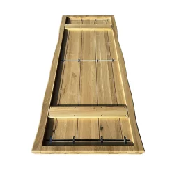 Plateau de table pleines lames Chêne Rustique bord naturel flacheux L.200 X l.80 cm, Ep.40 mm-Wood&Sens Discount