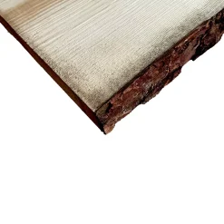 Wood&Sens Plateau de table Sapin massif bords naturels flacheux L.250 X l.40-60 cm, Ep.40 mm