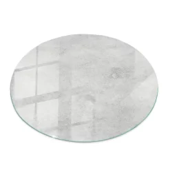 Plateau en verre trempé fi50 cm Texture de béton avec fissures-Tulup Hot