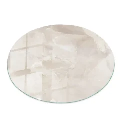 Plateau en verre trempé fi70 cm Motif texturé de marbre-Tulup