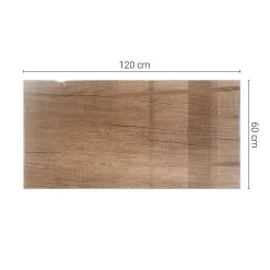 Plateau en verre trempé 120x60 cm Motif naturel du bois-Tulup Online