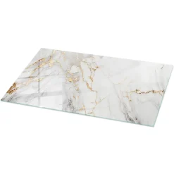 Plateau en verre trempé 120x60 cm Marbre élégant avec veines-Tulup Sale